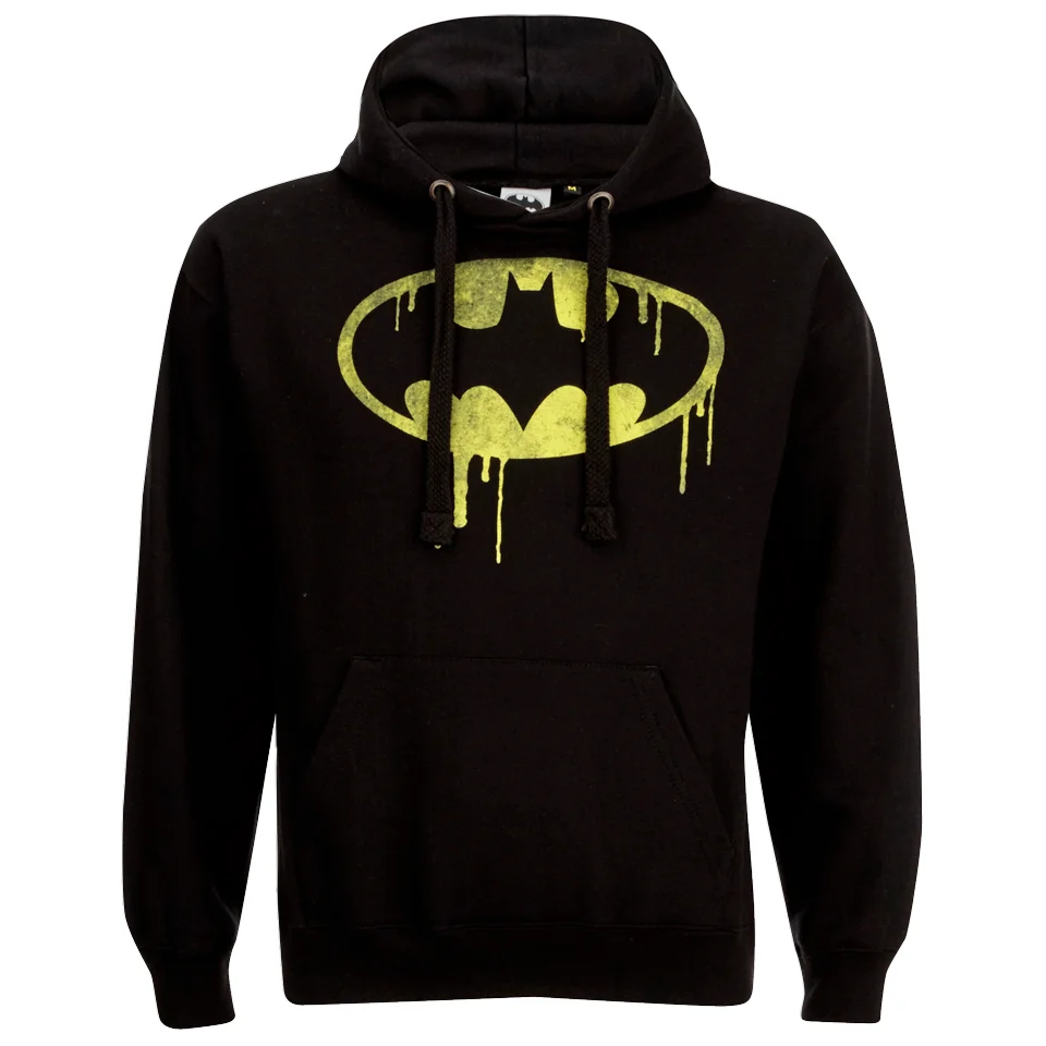 Sweat à Capuche Homme - Logo Coulant Batman DC Comics - Noir - S - Noir Image 1