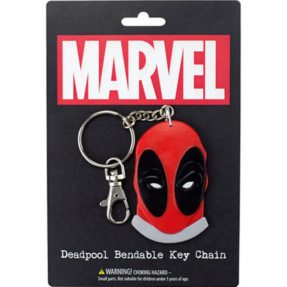 Marvel Deadpool Face Bendable Key Chain Image 1