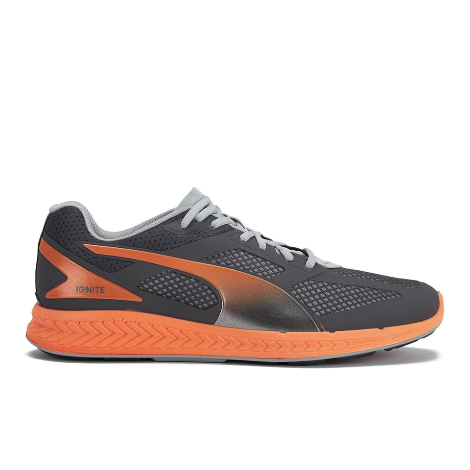 Puma Baskets IGNITE MESH -Homme - Gris / Orange - UK 7 - Gris Image 1