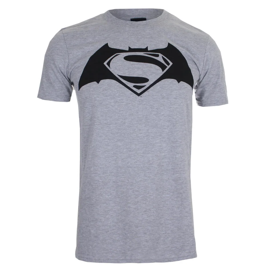 T-Shirt Homme DC Comics Logo Batman v Superman - Gris - S - Gris Image 1