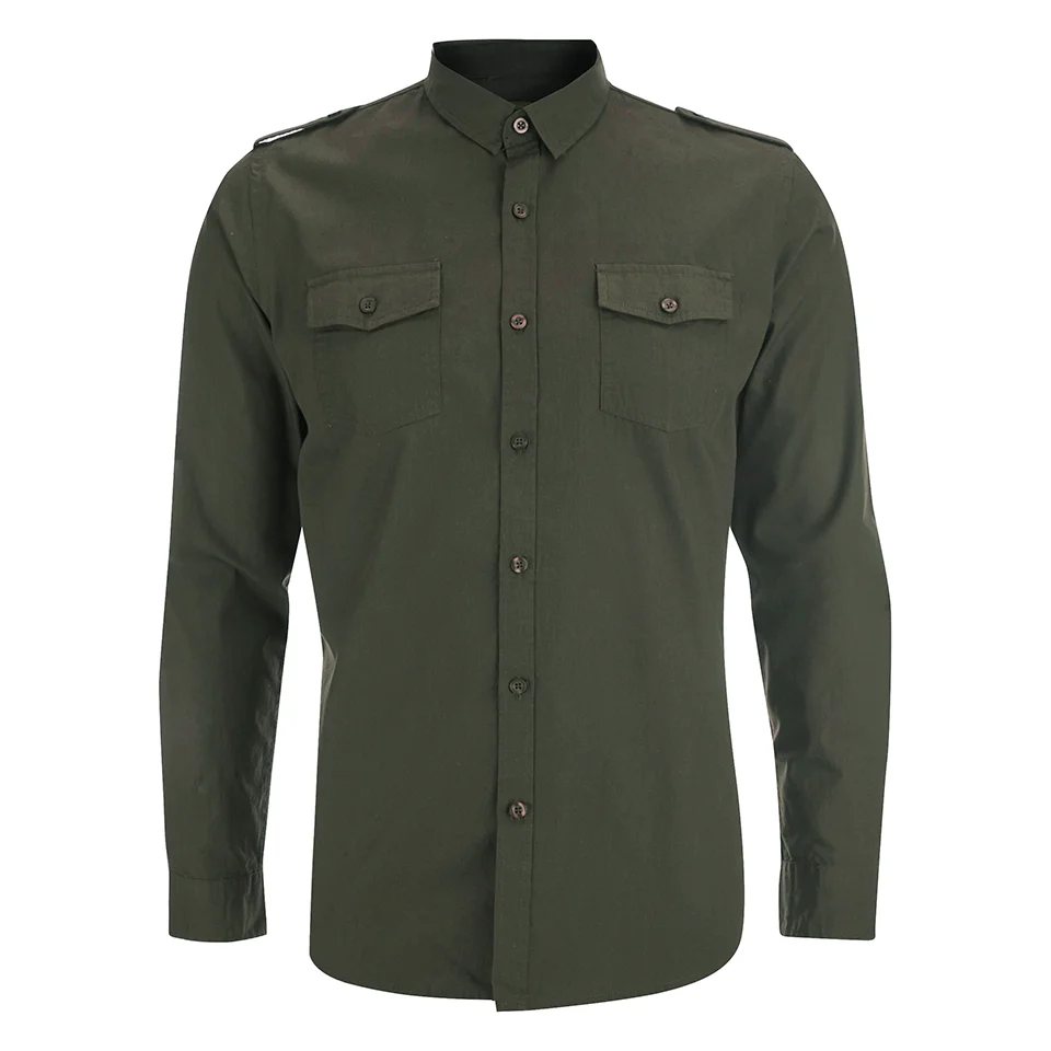 Chemise Brave Soul pour Homme Charlie -Kaki - S - Vert Citron Image 1