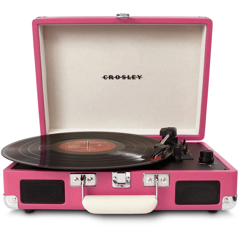 Tourne-Disque Portable Crosley Cruiser avec Enceintes Stéréo - Rose Image 1