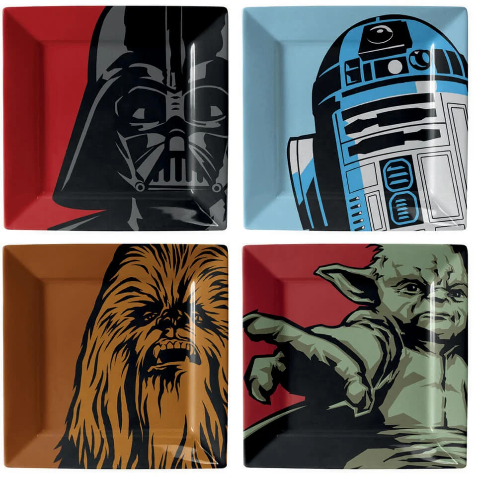 Lot De 4 Assiettes Funko Homeware Star Wars Personnages Iconiques Image 1
