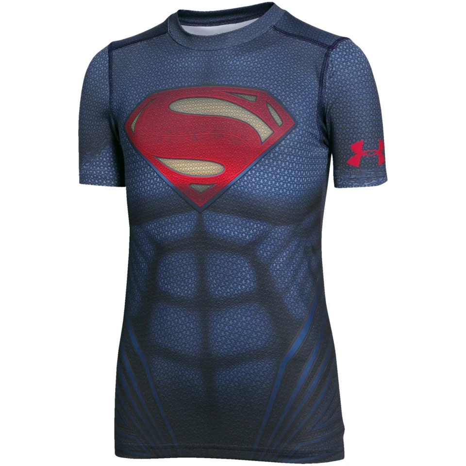 Under Armour Boys' Transform Yourself Superman T-Shirt - Navy Blue - S - Bleu Image 1