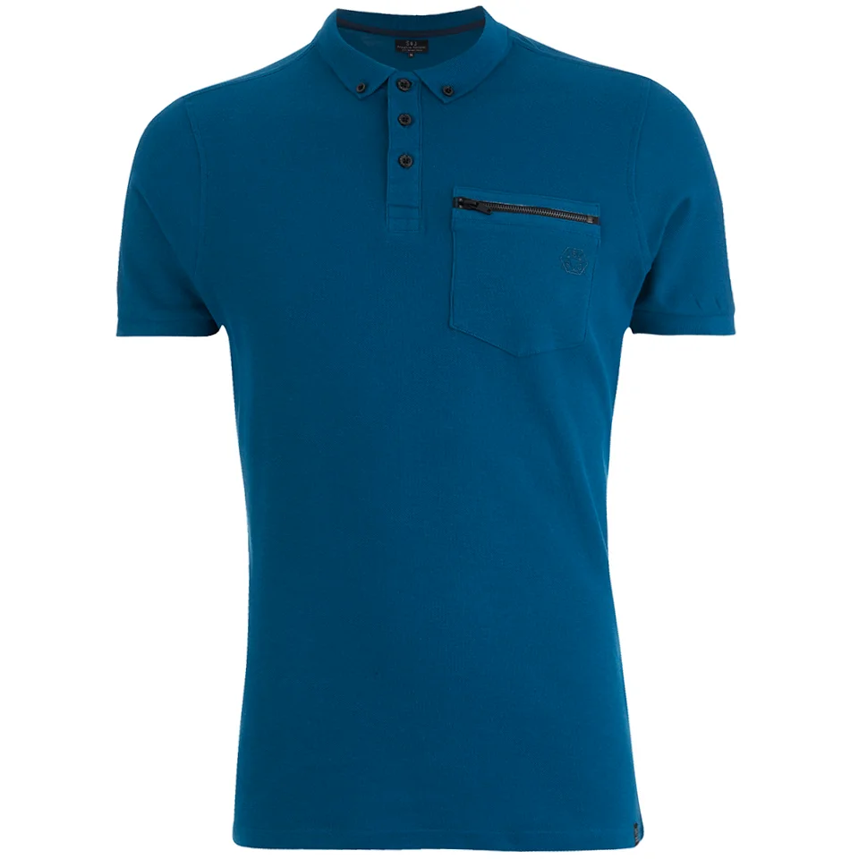 Polo Smith & Jones pour Homme Mascaron Zip -Bleu - S - Bleu Image 1