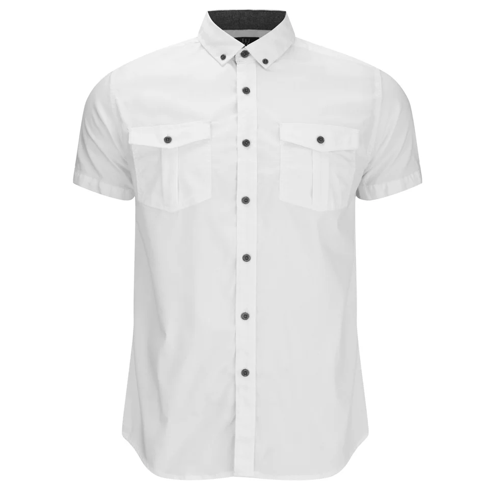 Smith & Jones Men's Pelmet Short Sleeve Shirt - White - S - Blanc Image 1