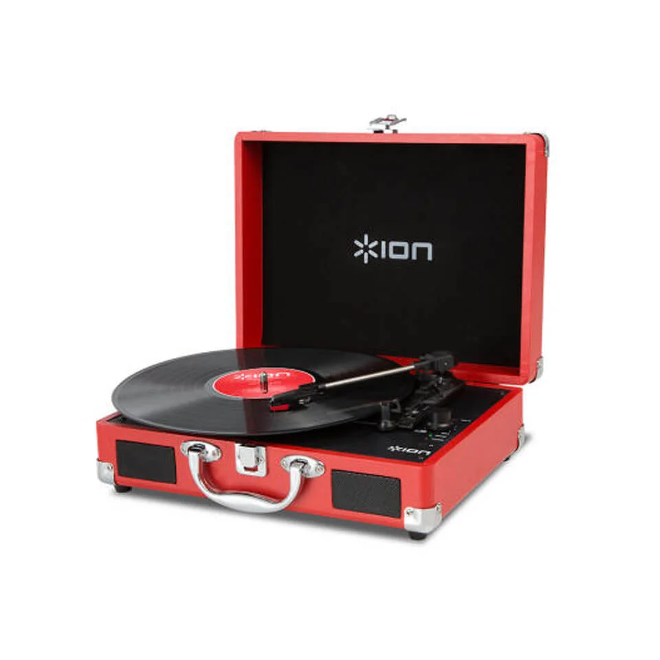 ION Audio Vinyl Portable USB Turntable - Red Image 1