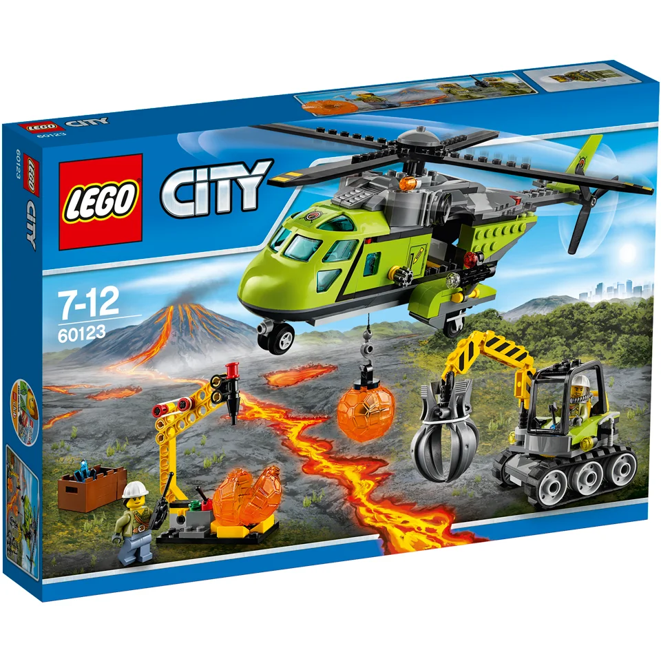 LEGO City: L'hélicoptère d'approvisionnement du volcan (60123) Image 1