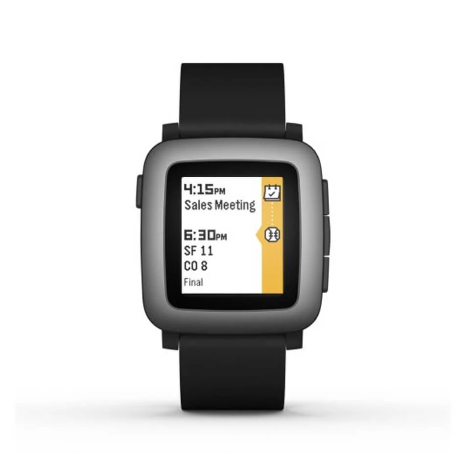 Pebble Time Montre Connectée pour Smartphone - Noir Image 1