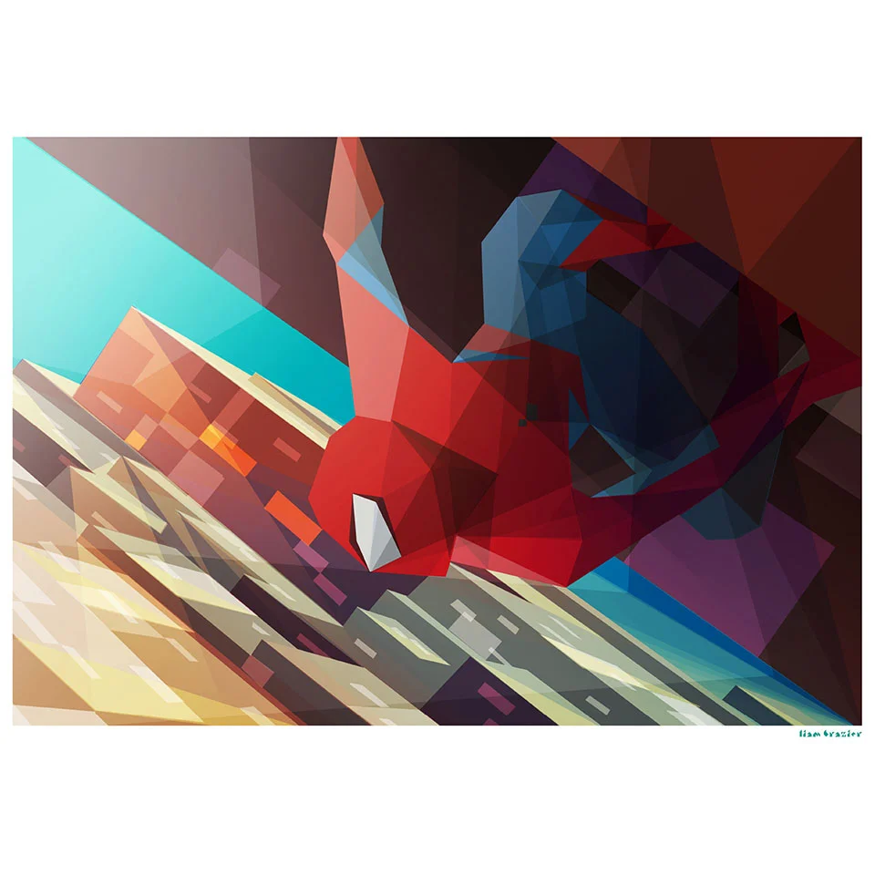 Affiche Géométrique Marvel Spider Man -Fine Art Image 1