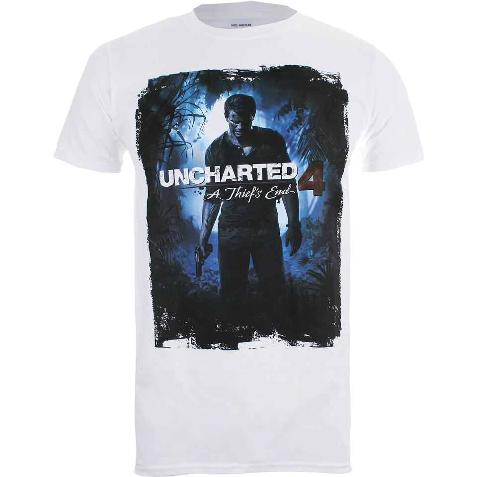 T-Shirt Homme Uncharted 4 Cover Logo - Blanc - S - Blanc Image 1
