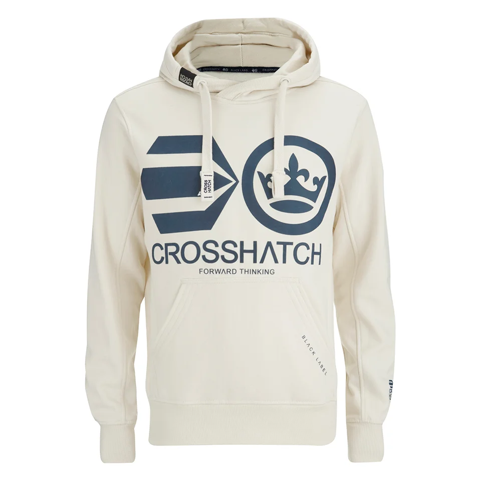 Sweatshirt à Capuche "Quon Kangeroo " Crosshatch -Homme -Blanc Cassé - S - Gris Image 1