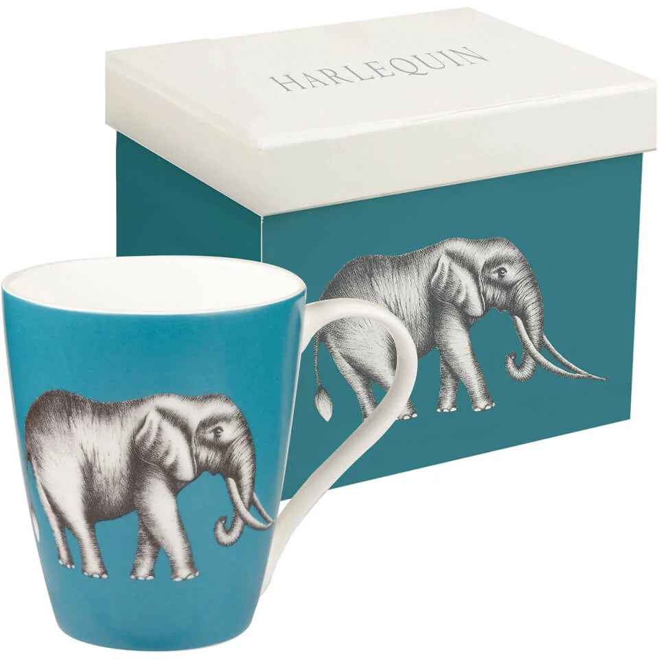 Tasse Cadeau Harlequin Eléphant -Bleu Lagon Image 1