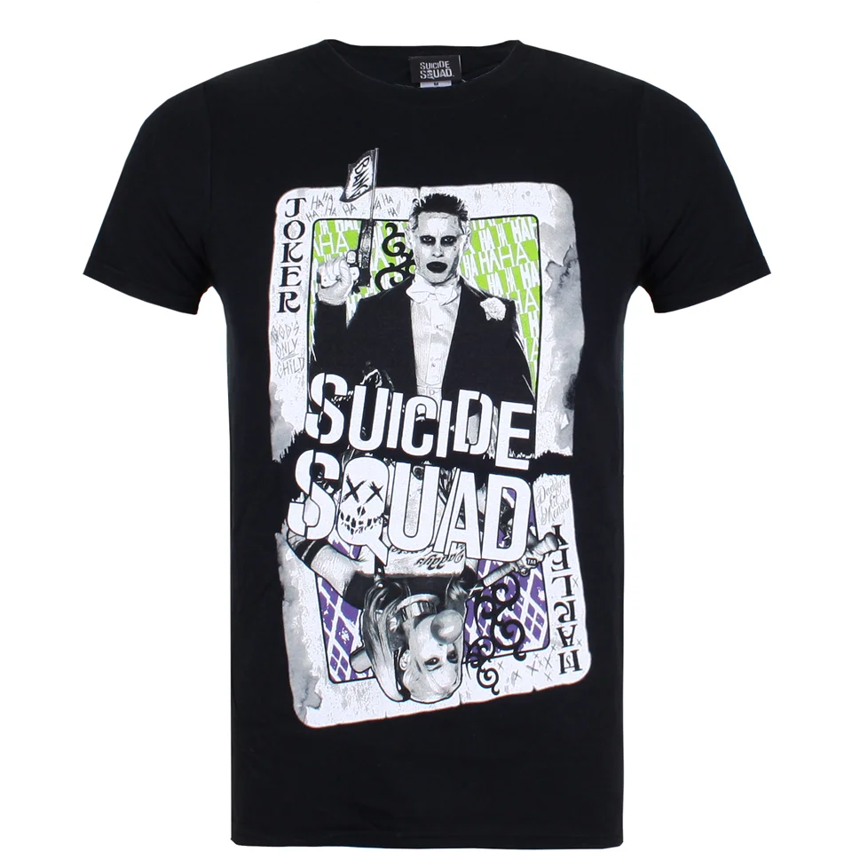 T-Shirt Homme DC Comics Suicide Squad Harley et Joker Cards - Noir - S - Noir Image 1