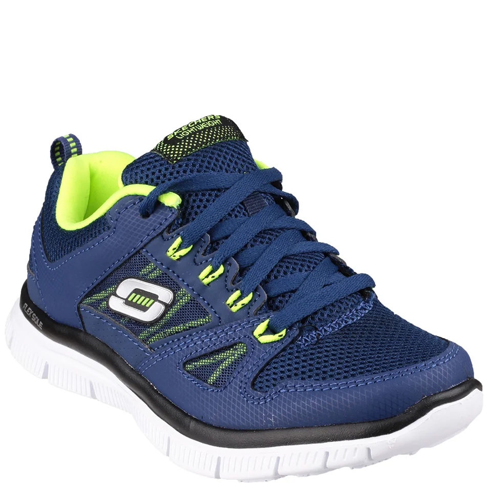 Skechers Kids' Flex Advantage Trainers - Navy - UK 2.5 Kids - Bleu Image 1