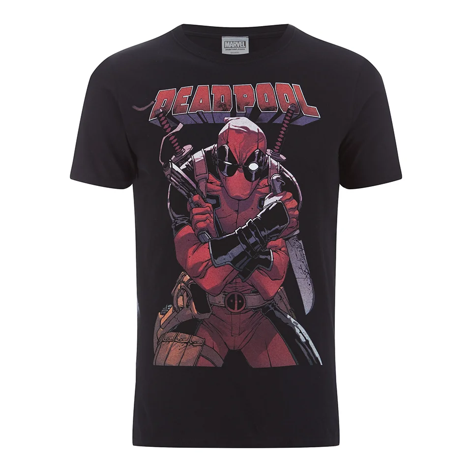 T-shirt Homme Marvel Logo Deadpool - Noir - S - Noir Image 1