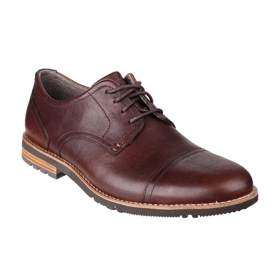 Rockport Men's Ledge Hill 2 Toe Cap Oxford Shoes - Dark Brown - UK 7 - Marron Image 1