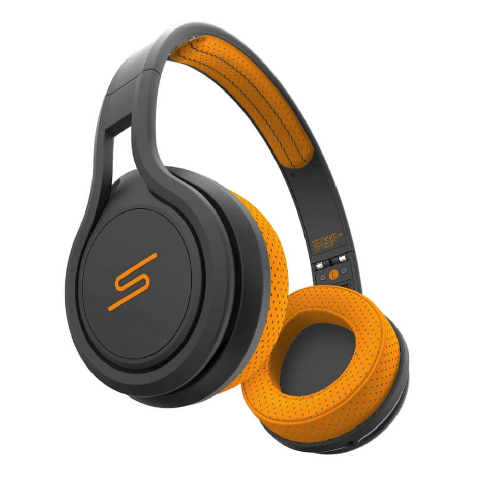 SMS Street Sport On-Ear Sweat and Water Resistant Headphones - Orange Image 1