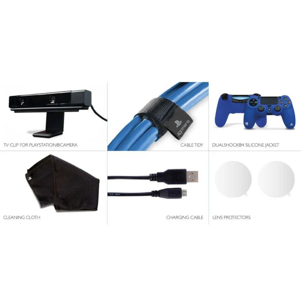 Playstation VR Starter Kit - USB Cable, Lens Protectors, DualShock Controller Silicone Jacket, Cleaning Cloth Image 1