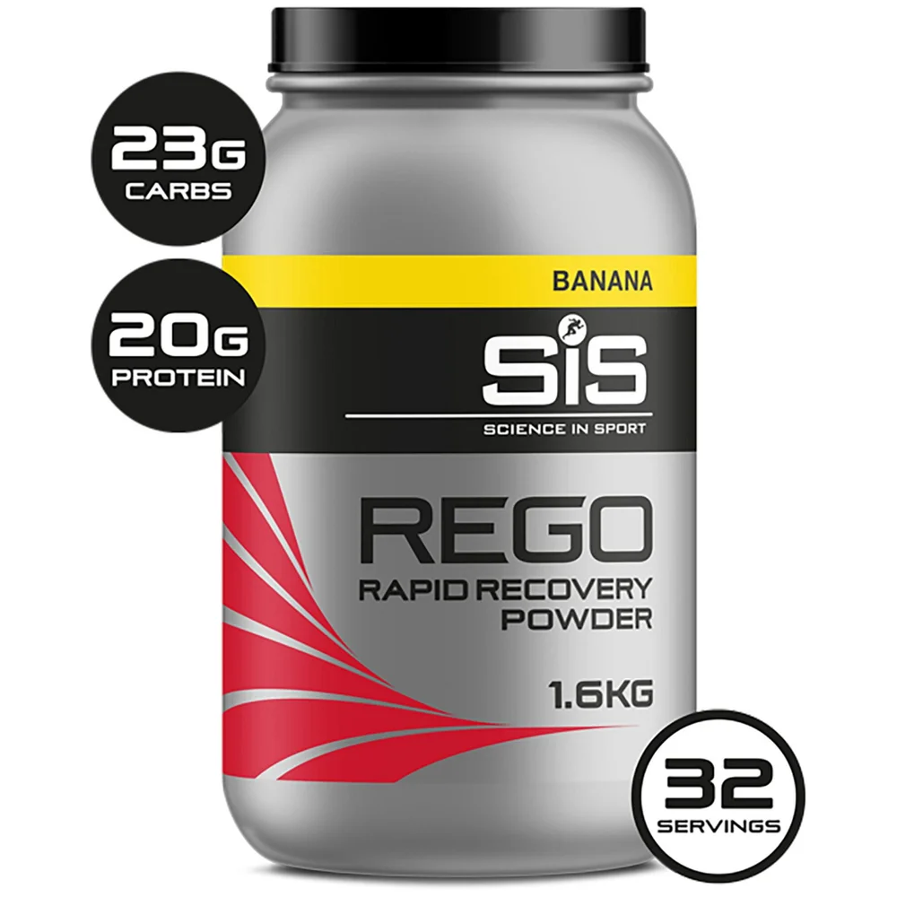 Science in Sport REGO Rapid Recovery Drink Powder 1.6kg Tub - 1.6kg - Tub - Banane Image 1