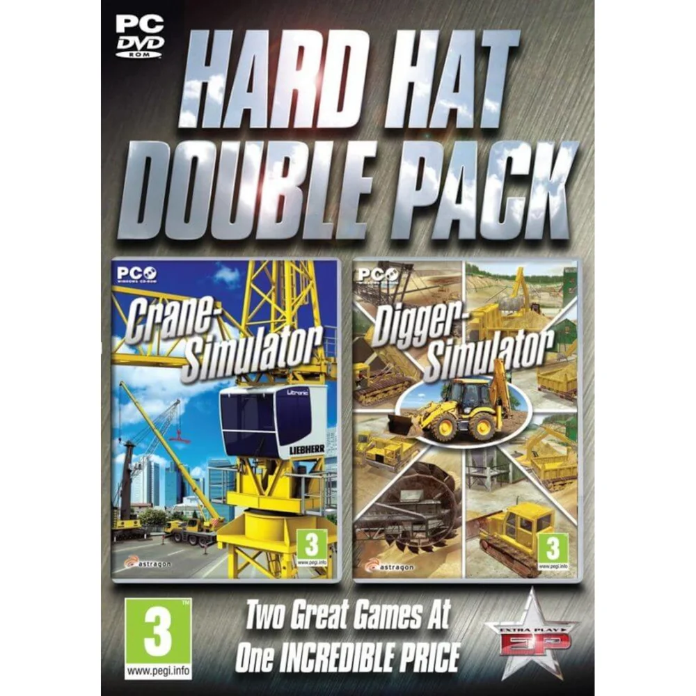 Pack double de casques de sécurité - Simulation de grue et de pelleteuse Image 1