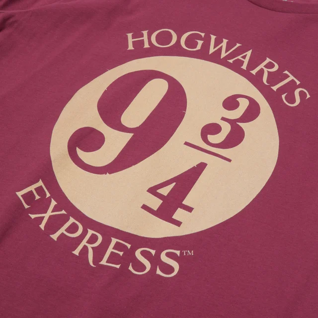 T-Shirt Homme Plateforme 9 3/4 Harry Potter - Bordeaux