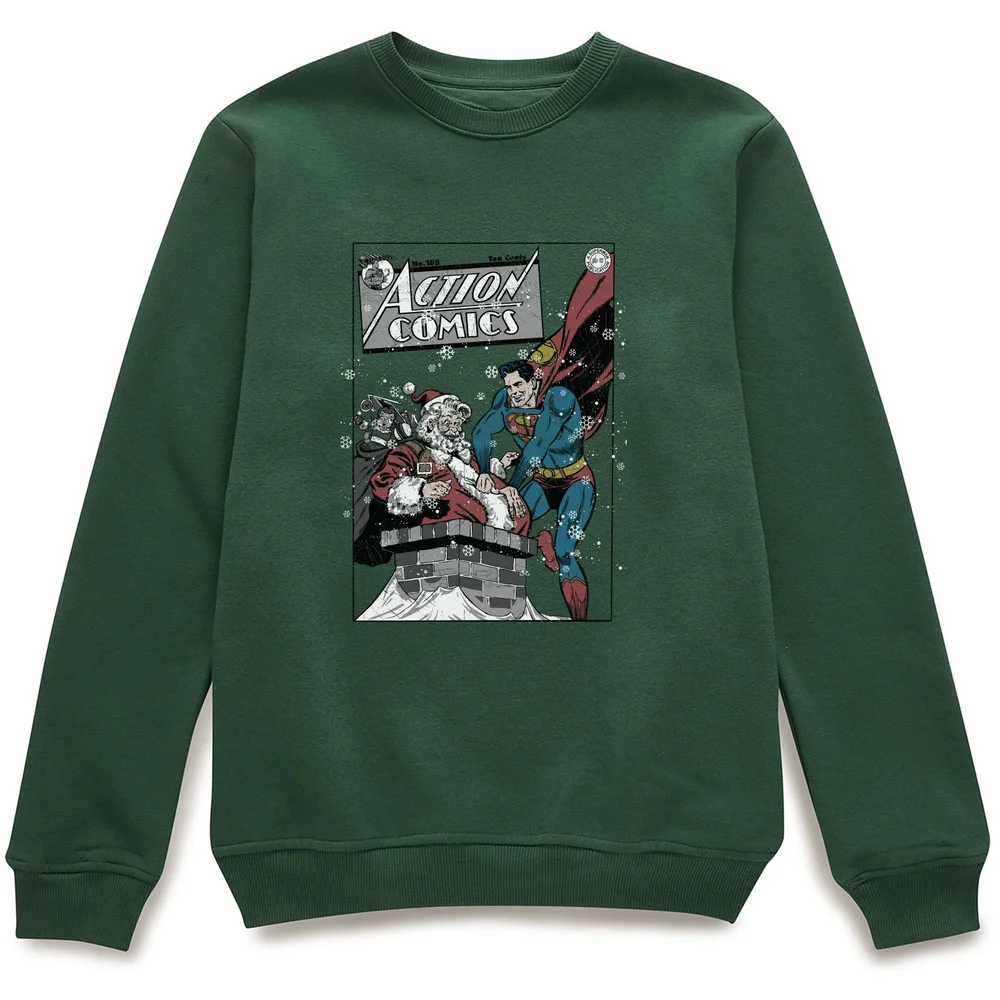 Pull de Noël Homme DC Comics Superman - Vert - S Image 1