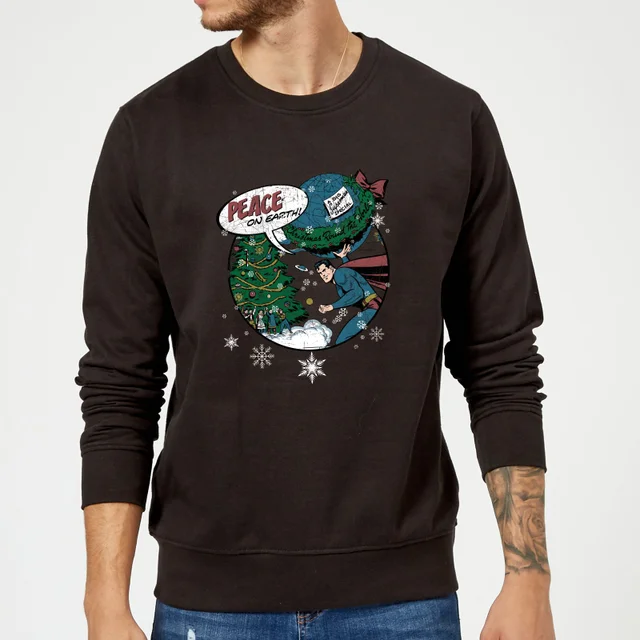DC Comics Originals Superman Peace On Earth Pull de Noël - Noir