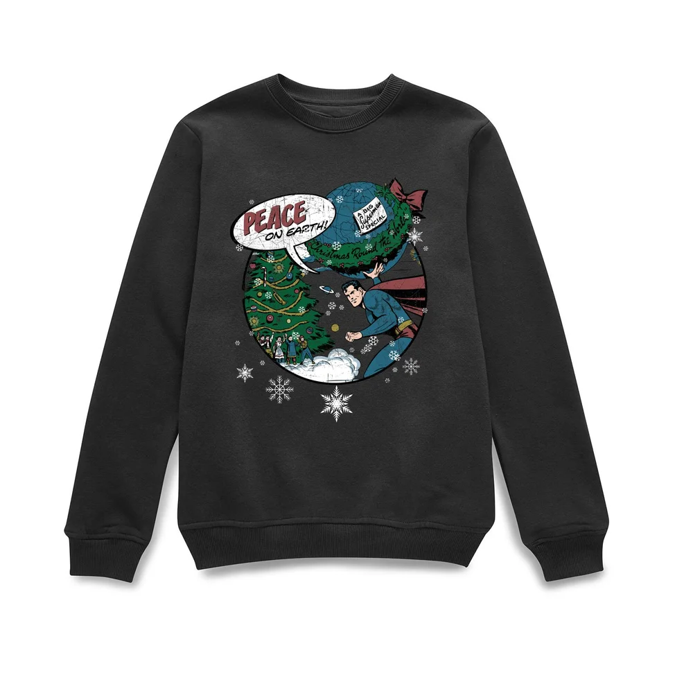 DC Comics Originals Superman Peace On Earth Pull de Noël - Noir - S Image 1