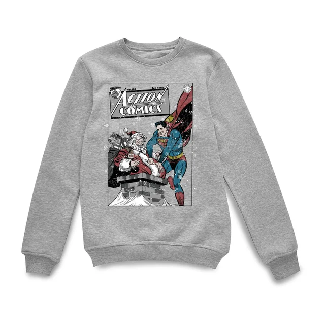 DC Comics Originals Superman Action Comics Pull de Noël - Gris