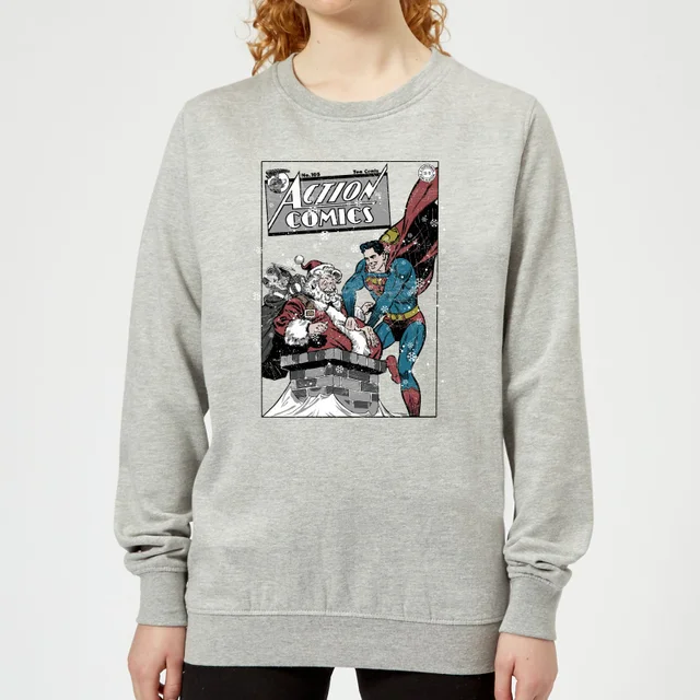 DC Comics Originals Superman Action Comics Pull de Noël - Gris