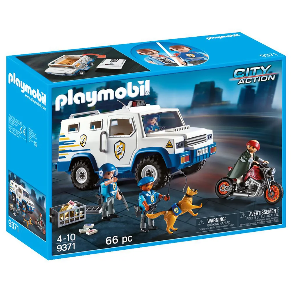 Playmobil : Fourgon blindé avec convoyeurs de fonds (9371) Image 1