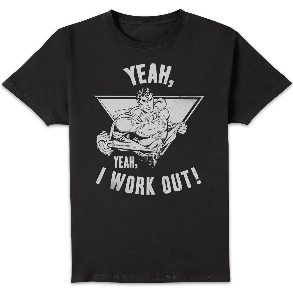 T-Shirt Homme I Work Out - Superman (DC Comics) - Noir - S Image 1