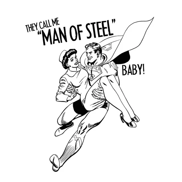T-Shirt Homme They Call Me Man Of Steel Baby - Superman (DC Comics) - Blanc