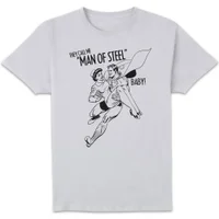 T-Shirt Homme They Call Me Man Of Steel Baby - Superman (DC Comics) - Blanc