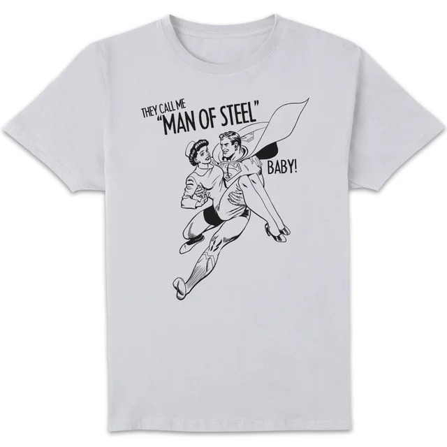 T-Shirt Homme They Call Me Man Of Steel Baby - Superman (DC Comics) - Blanc