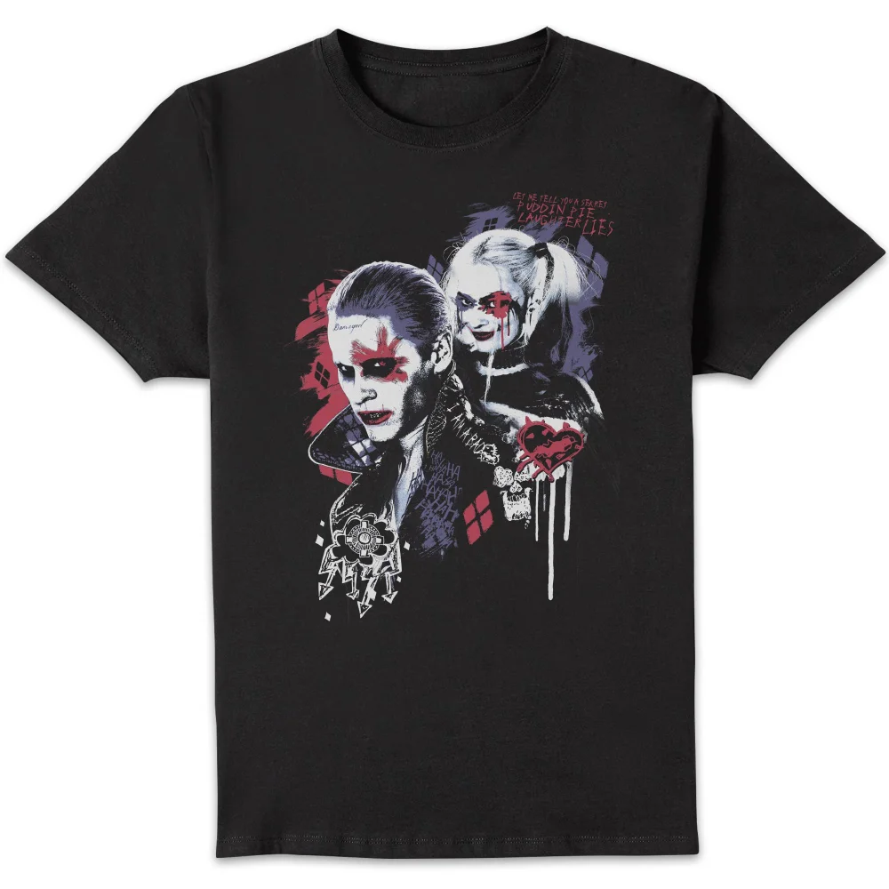 T-Shirt Homme Harley Quinn et le Joker (DC Comics) - Noir - S Image 1
