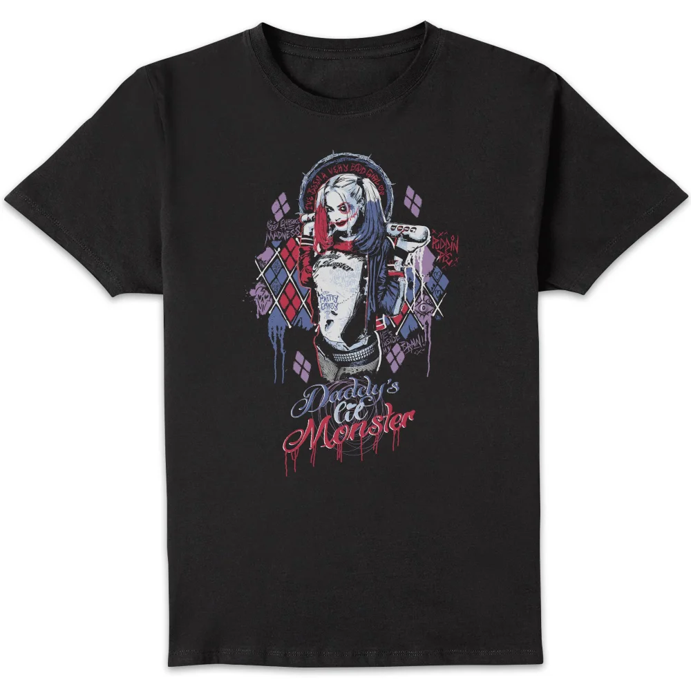 T-Shirt Homme Harley Quinn Daddy's Lil Monster - Suicide Squad (DC Comics) - Noir - S Image 1