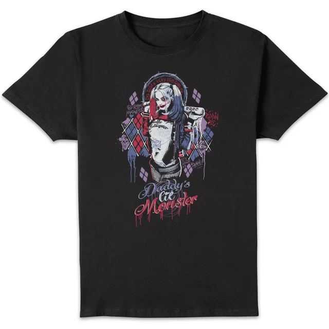 T-Shirt Homme Harley Quinn Daddy's Lil Monster - Suicide Squad (DC Comics) - Noir