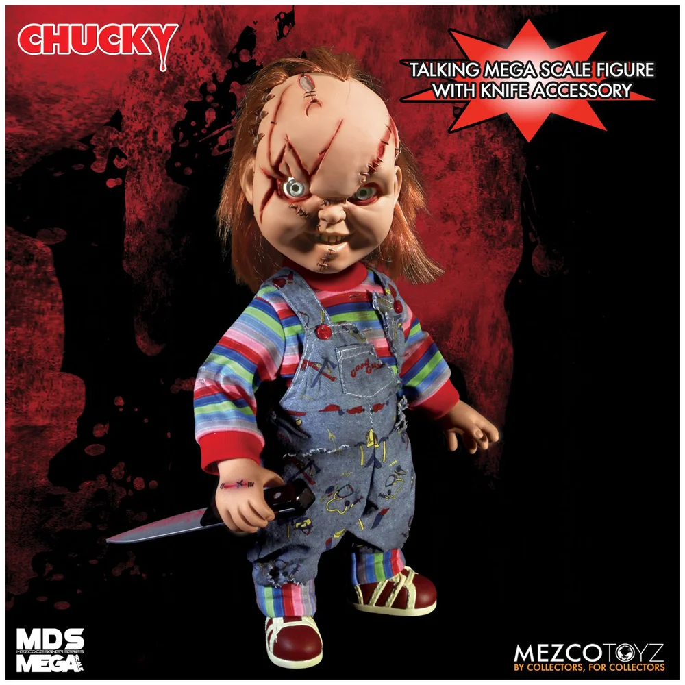 Poupée Parlante Chucky avec Cicatrices - Mezco 38 cm Image 1