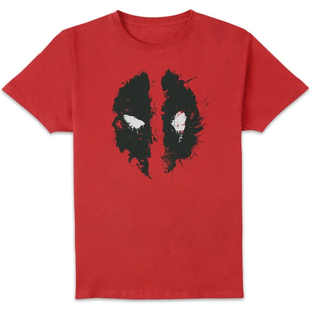 T-Shirt Homme Deadpool (Marvel) Splat Face - Rouge