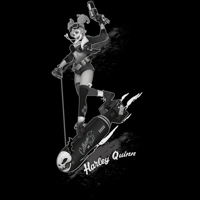 T-Shirt Homme Harley Quinn Gotham Batman DC Comics - Noir