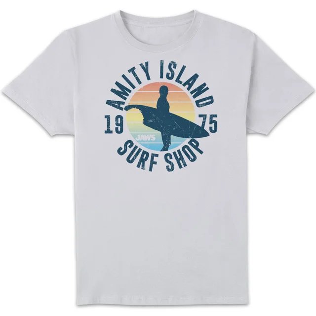 T-Shirt Homme Les Dents de la mer - Amity Surf Shop - Blanc