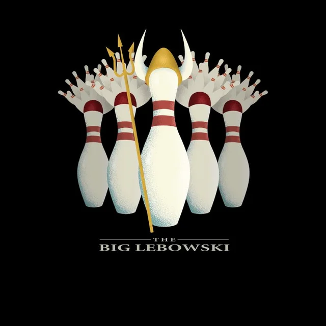 T-Shirt Homme The Big Lebowski Pin Girls - Noir