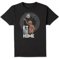 T-Shirt Homme E.T. l'extra-terrestre - Téléphone Maison - Noir