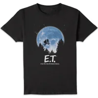 T-Shirt Homme E.T. l'extra-terrestre - Silhouette dans la Lune - Noir - undefined undefined