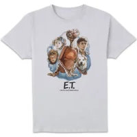 T-Shirt Homme E.T. l'extra-terrestre - Portrait Peint - Blanc - undefined undefined