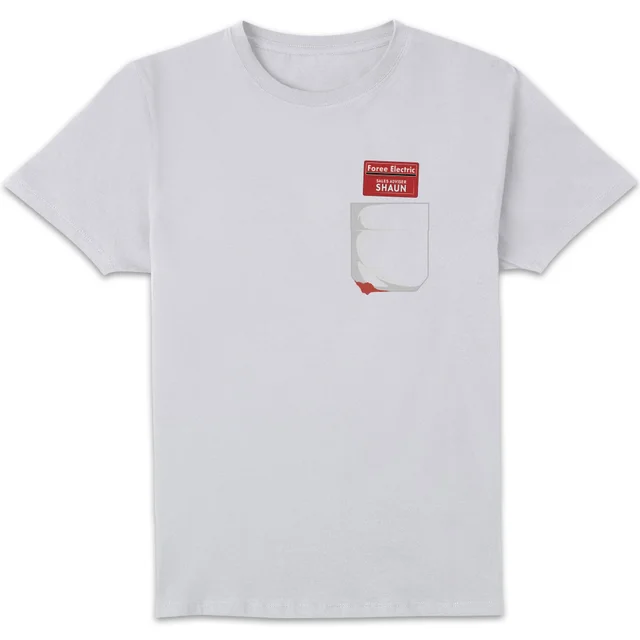 T-Shirt Homme Shaun Of The Dead - You've Got Red On Your Pocket - Blanc