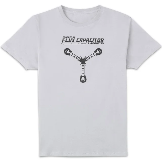 T-Shirt Homme Retour vers le Futur - Rechargé par le Convecteur Temporel - Blanc