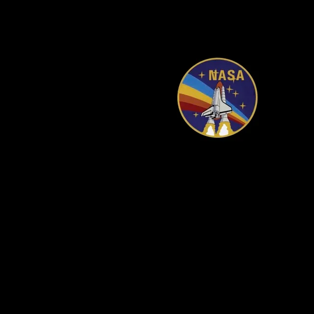 T-Shirt Homme NASA Vintage Rainbow Shuttle - Noir
